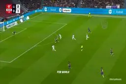 گل سوم بارسلونا به آلاوز+ ویدئو