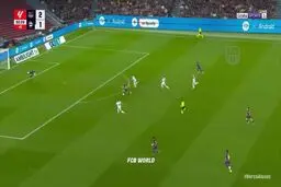 گل سوم بارسلونا به آلاوز+ ویدئو