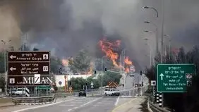 آتش‌سوزی گسترده در حیفا

