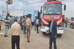 واژگونی اتوبوس در اصفهان با ۱۵ مصدوم