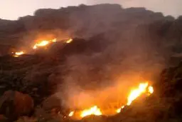 آتش‌سوزی در کوه‌های شیراز