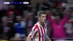 گل چهارم اتلتیکو مادرید به کلوب بروژ+ ویدئو