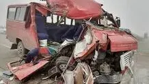 تصادف سرویس مدرسه دختران آبادانی با وانت