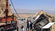 علت واژگونی اتوبوس در محور فیروزآباد- کوار مشخص شد