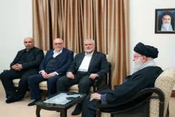 دیدار اسماعیل هنیه رئیس دفتر سیاسی حماس با رهبر انقلاب