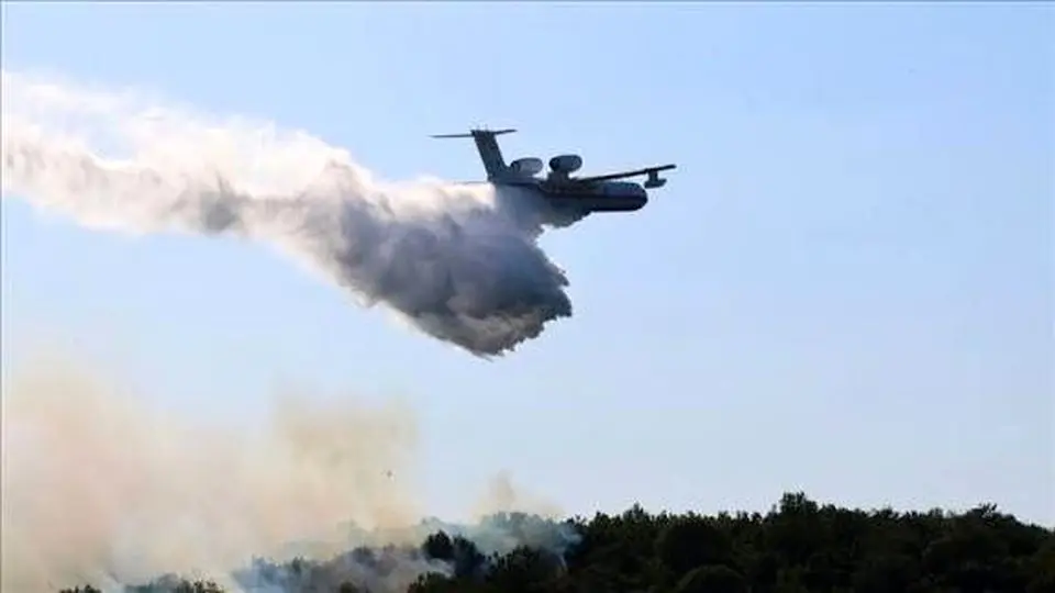 پرواز هواپیماهای امدادرسان ترکیه بر فراز جنگل های هیرکانی الیت