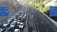 ترافیک سنگین در آزادراه تهران - شمال

