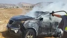 حمله اسرائیل به یک خودرو با پهپاد + ویدئو