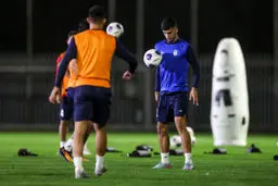 تصاویر تماشایی از تمرینات تیم ملی فوتبال