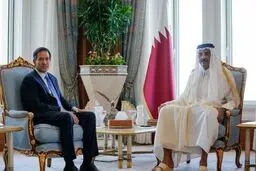 امیر قطر با وزیر خارجه آمریکا دیدار کرد