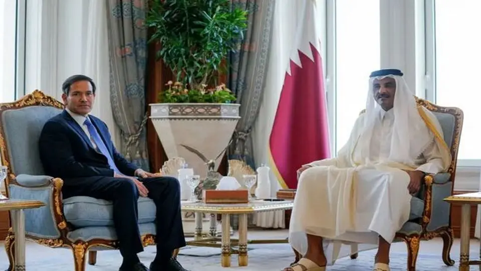 امیر قطر با وزیر خارجه آمریکا دیدار کرد