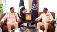 دیدار فرمانده نیروی دریایی ارتش با همتای پاکستانی

