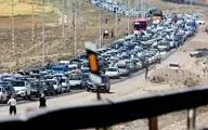 انسداد جاده چالوس به دلیل ترافیک سنگین
