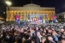 تظاهرات هزاران تن در گرجستان در اعتراض به لایحه جنجالی «عوامل خارجی»؛ پلیس با معترضان گرجستانی درگیر شد / ویدئو و تصاویر