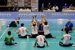 پیروزی قاطع والیبال ایران مقابل آلمان در لیگ جهانی والیبال نشسته 