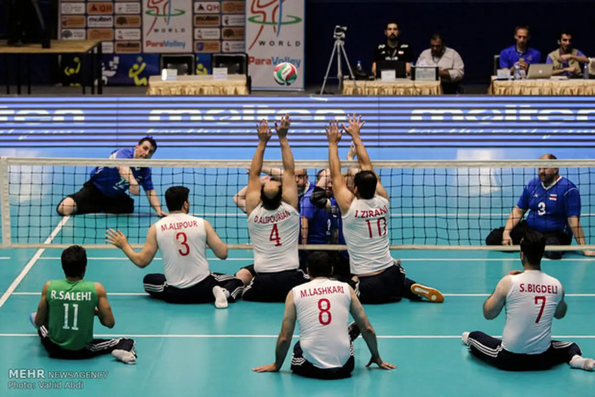پیروزی قاطع والیبال ایران مقابل آلمان در لیگ جهانی والیبال نشسته 