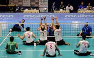 پیروزی قاطع والیبال ایران مقابل آلمان در لیگ جهانی والیبال نشسته 