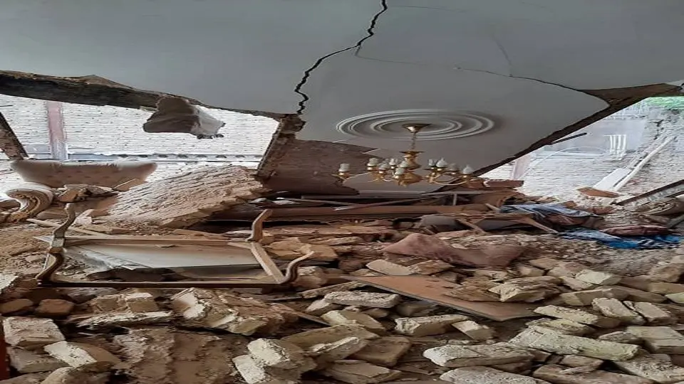 تخریب ساختمان یک طبقه بر اثر گودبرداری در تهران