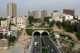 باند جنوبی تونل رسالت امشب مسدود است