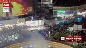 تصاویری از نورافشانی جشن میلاد پیامبر در میدان انقلاب