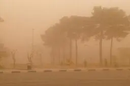 طوفان در یزد + تصویر