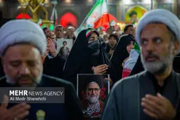 مراسم وداع با پیکر شهید اسماعیل خطیب وزیر اطلاعات+ عکس