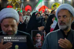 مراسم وداع با پیکر شهید اسماعیل خطیب وزیر اطلاعات+ عکس