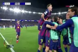 گل پنجم بارسلونا به نیوکاسل+ویدئو