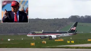 حادثه برای هواپیمای شخصی «ترامپ» در فرودگاه فلوریدا/ عکس