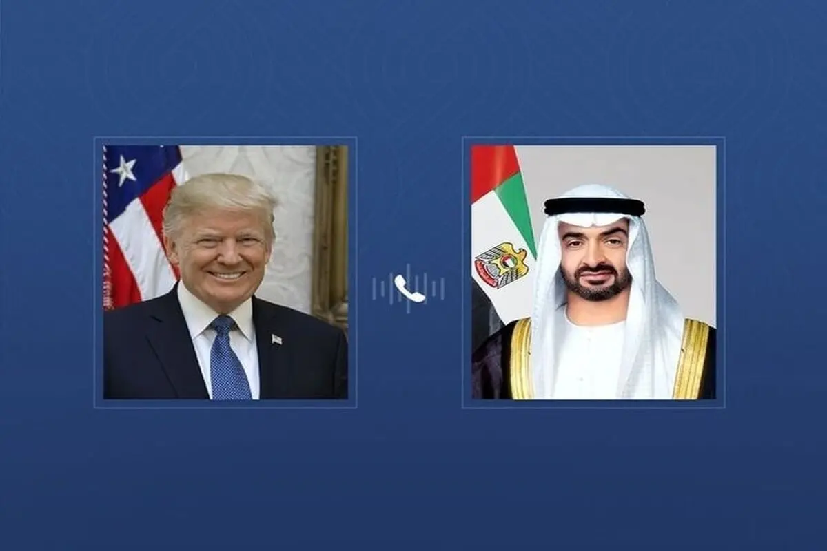 گفتگوی رئیس امارات و ترامپ درباره اتفاقات منطقه