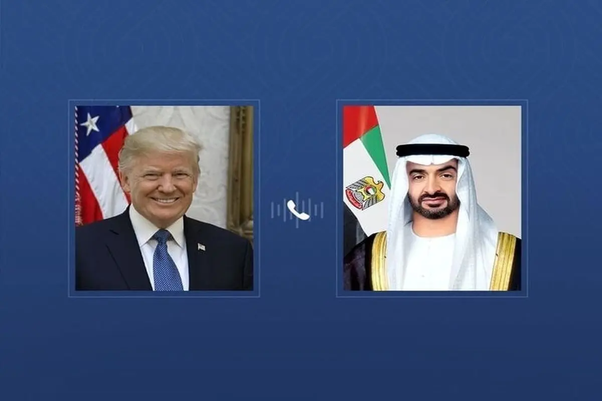 گفتگوی رئیس امارات و ترامپ درباره اتفاقات منطقه