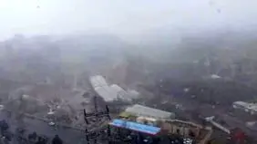 بارش برف در تبریز+ ویدئو