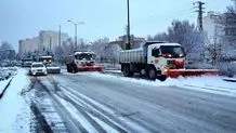 آماده باش کامل نیروهای خدمات شهری در ساعت‌های آغازین بارش برف