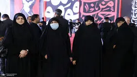 حضور زینب سلیمانی و دختر مسعود پزشکیان در استقبال رسمی از پیکر مطهر رهبر شهید در عراق + عکس
