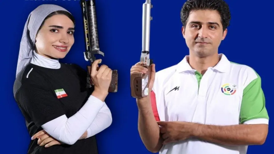 مقام ششمی تیم میکس تپانچه ۱۰ متر ایران در جام جهانی چین