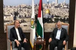 دیدار امیرعبداللهیان با اسماعیل هنیه در دوحه

