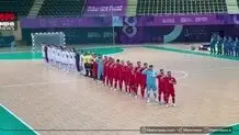 پخش سرود ایران و سلام بازیکنان فوتسال به پرچم + ویدیو