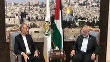 Iran FM, Hamas leader discuss situation in Gaza