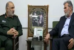 دیدار سردار سلامی با دبیرکل جنبش جهاد اسلامی فلسطین