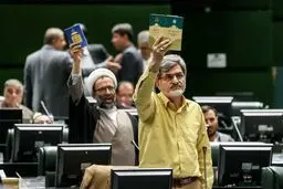عکسی که ایسنا از مهدی کوچک‌زاده در صحن علنی مجلس منتشر کرد
