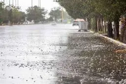 بارش باران و تگرگ و رعد و برق در پایتخت