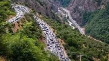 کندوان دوطرفه شد/ ترافیک فوق سنگین در محور کندوان