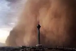 طوفان عجیب و شدید در تهران هم اکنون/ ویدیو
