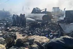 آتش‌سوزی گسترده در یک ملک شخصی در چهاردانگه
