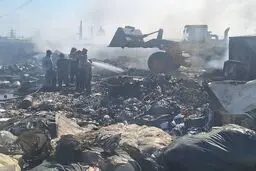 آتش‌سوزی گسترده در یک ملک شخصی در چهاردانگه
