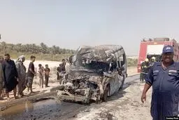 جزئیات انتقال پیکرهای جانباختگان تصادف مرگبار در بابل عراق