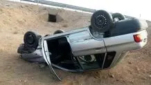 آسیب ۱۰ نفر در واژگونی پراید   