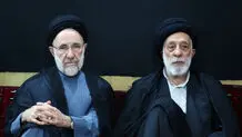 همنشینی هادی خامنه‌ای و خاتمی در یک مراسم عزاداری +عکس
