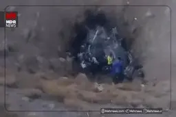 اولین ویدئو از محل سقوط بالگرد هلال احمر در اشترانکوه