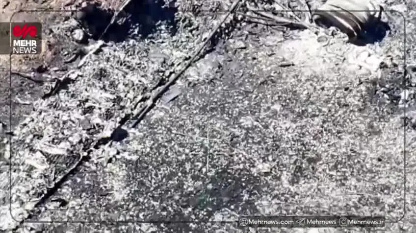 اولین تصاویر هوایی از مکان انهدام هواپیمای آمریکایی